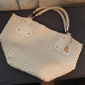 Cream handbag